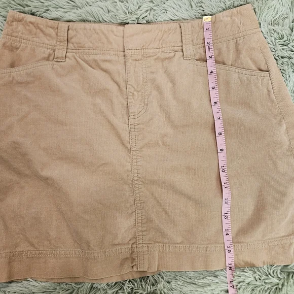 Lilly Pulitzer Tulah Sesame Tan Corduroy Mini Skirt Size 4 - Picture 4 of 6